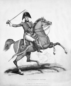 Sir Thomas Picton, grabado por Samuel Mitan, 1815 de George Jones